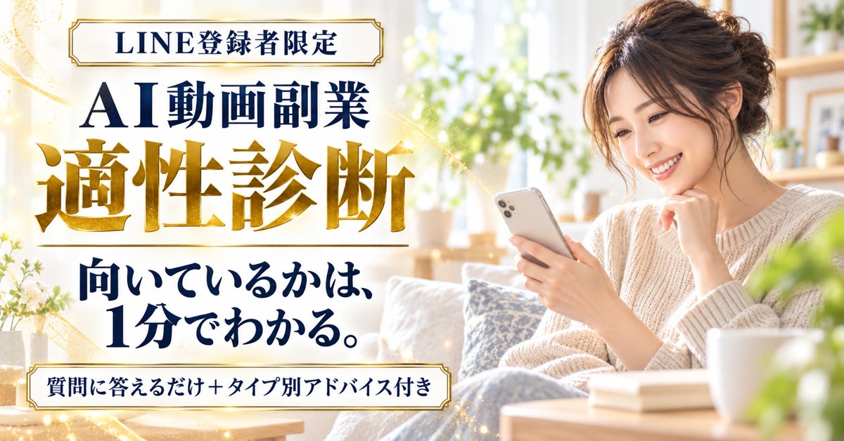 AI動画副業 適性診断